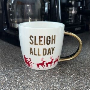 Francesca's Collections White and Gold Mug